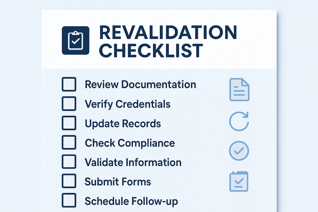 Your Complete 12-Month Revalidation Checklist: