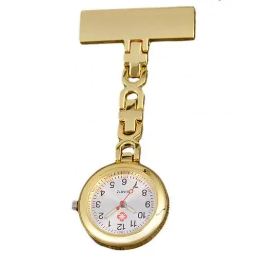 Waterproof Nurse Pocket Watch - Round Dial Quartz Fob Watch with Clip