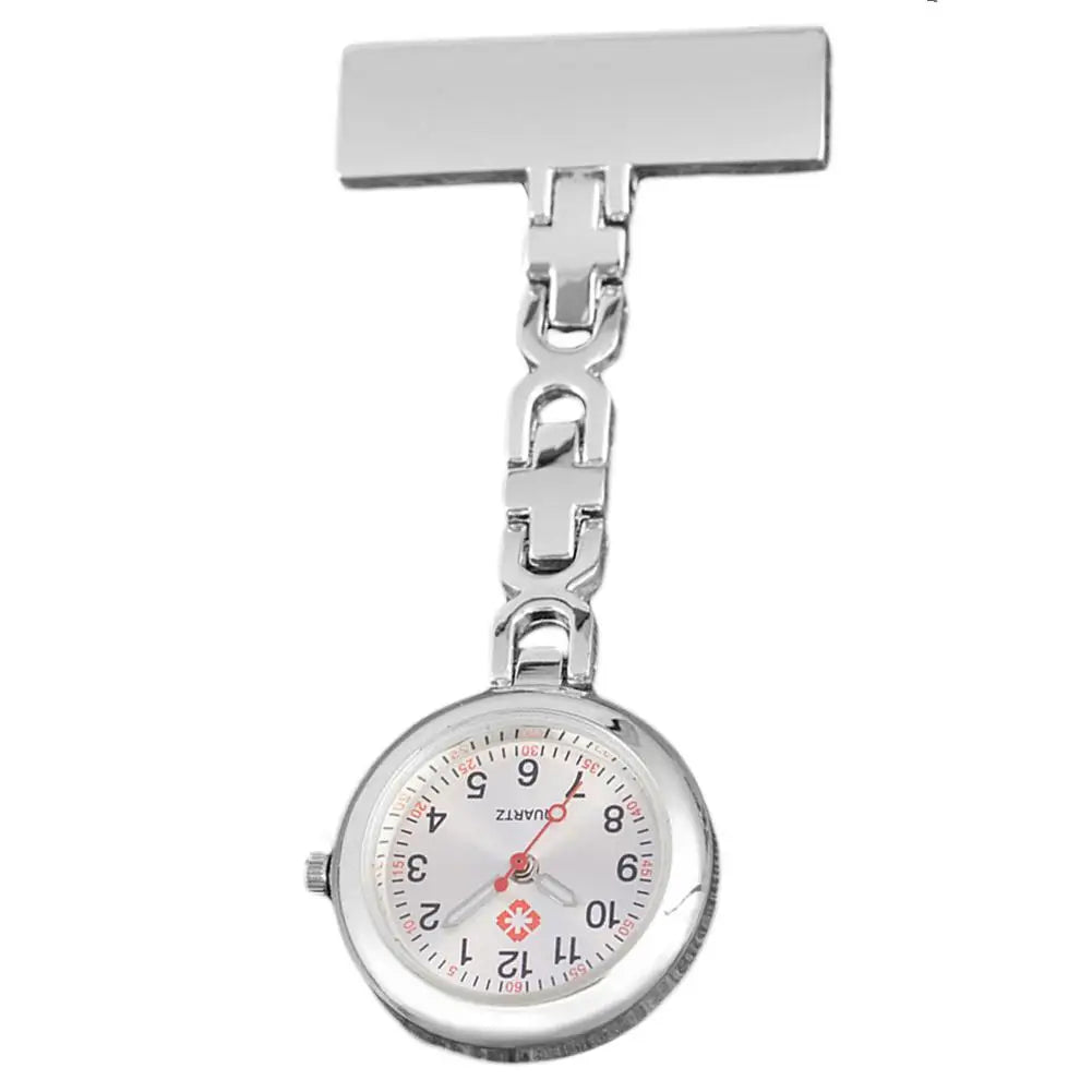 Waterproof Nurse Pocket Watch - Round Dial Quartz Fob Watch with Clip