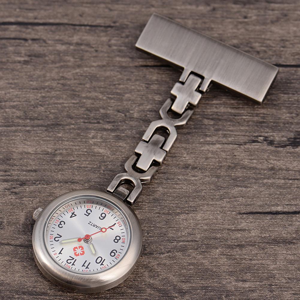 Waterproof Nurse Pocket Watch - Round Dial Quartz Fob Watch with Clip