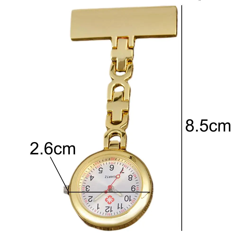Waterproof Nurse Pocket Watch - Round Dial Quartz Fob Watch with Clip
