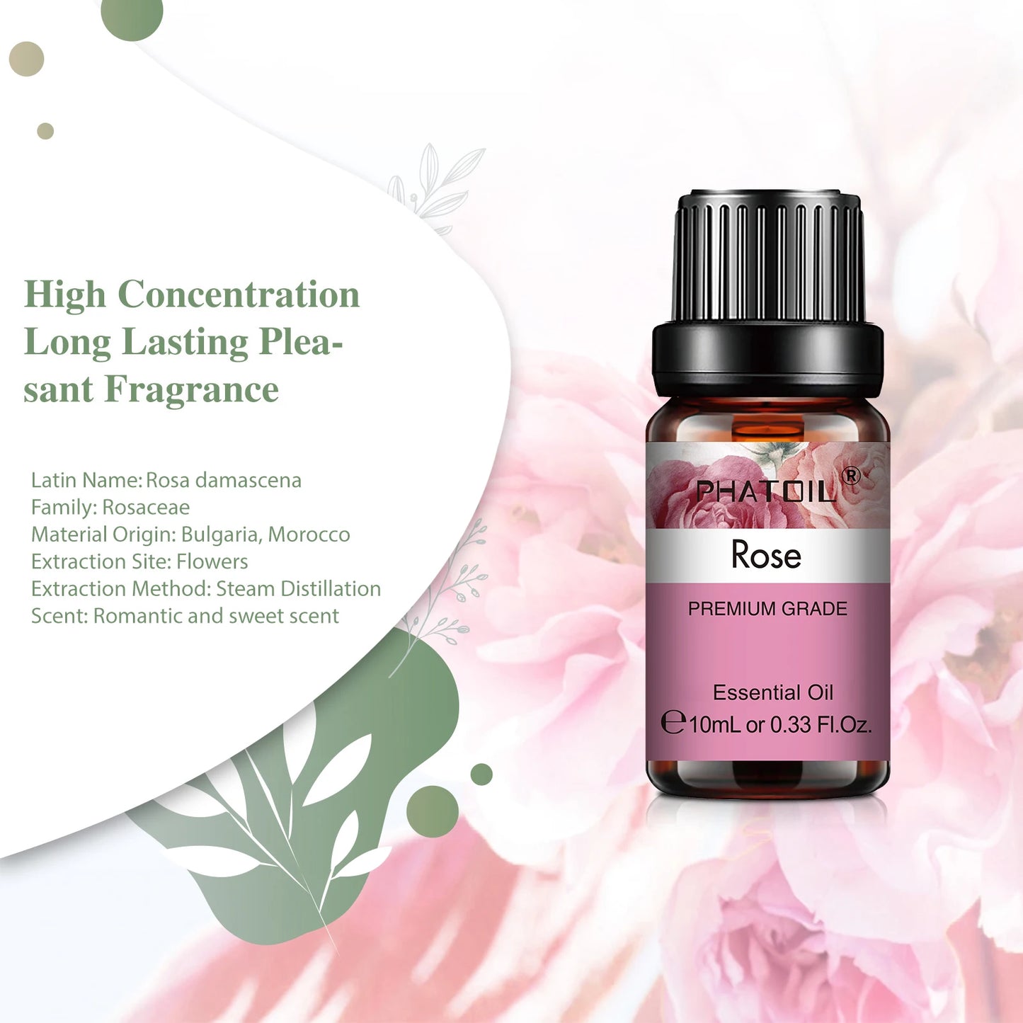 PHATOIL Natural Essential Oils 10ml - Eucalyptus, Lavender, Peppermint for Diffuser