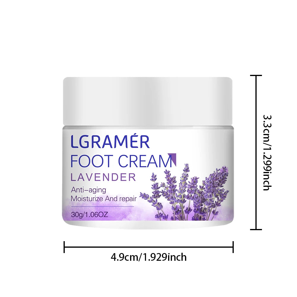 Lavender Foot Cream 60g - Intensive Repair for Cracked Dry Feet & Heels