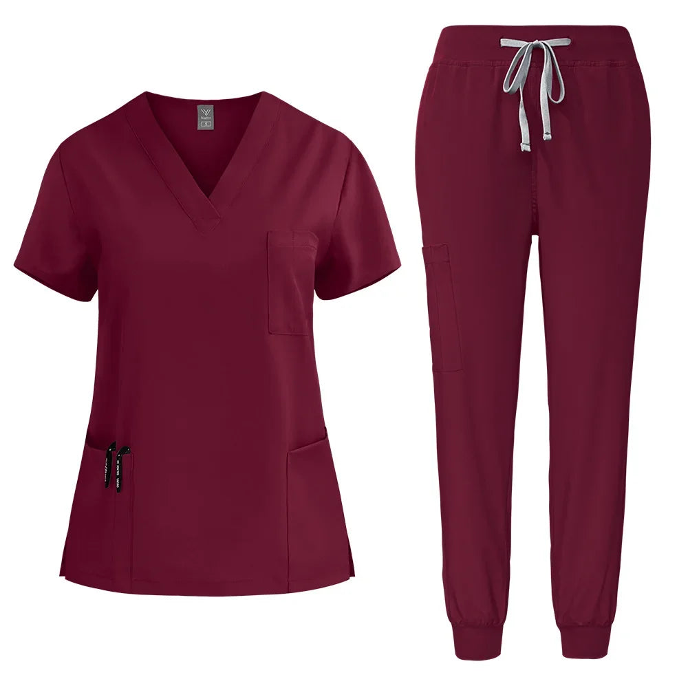 JUPAOPAO Unisex Medical Scrubs Set - Sweatshirt Top & Pants Uniform