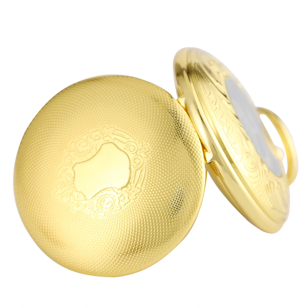 Golden Automatic Mechanical Pocket Watch - Luxury Nurse Fob Watch Gift