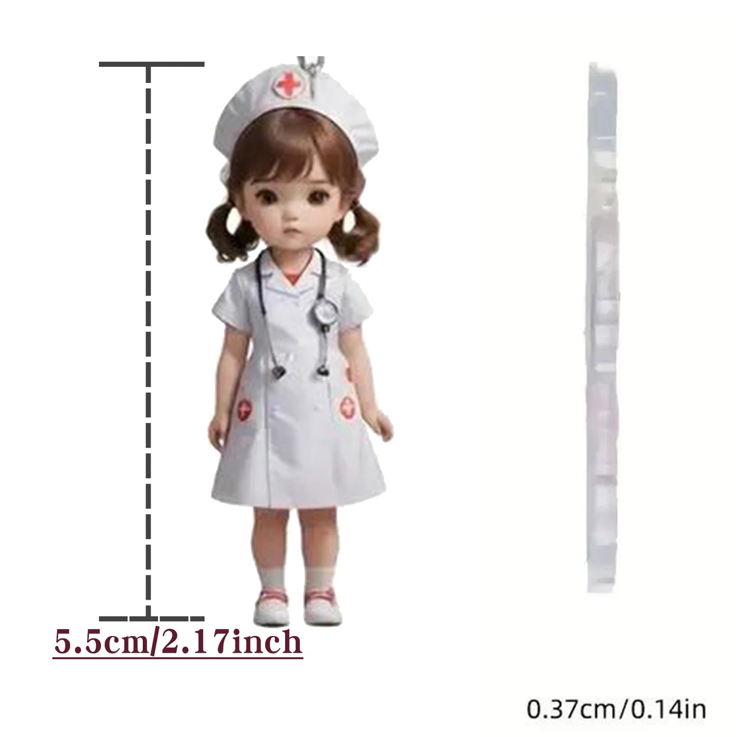 Acrylic Nurse Keychain - Waterproof Gift for Christmas & Parties