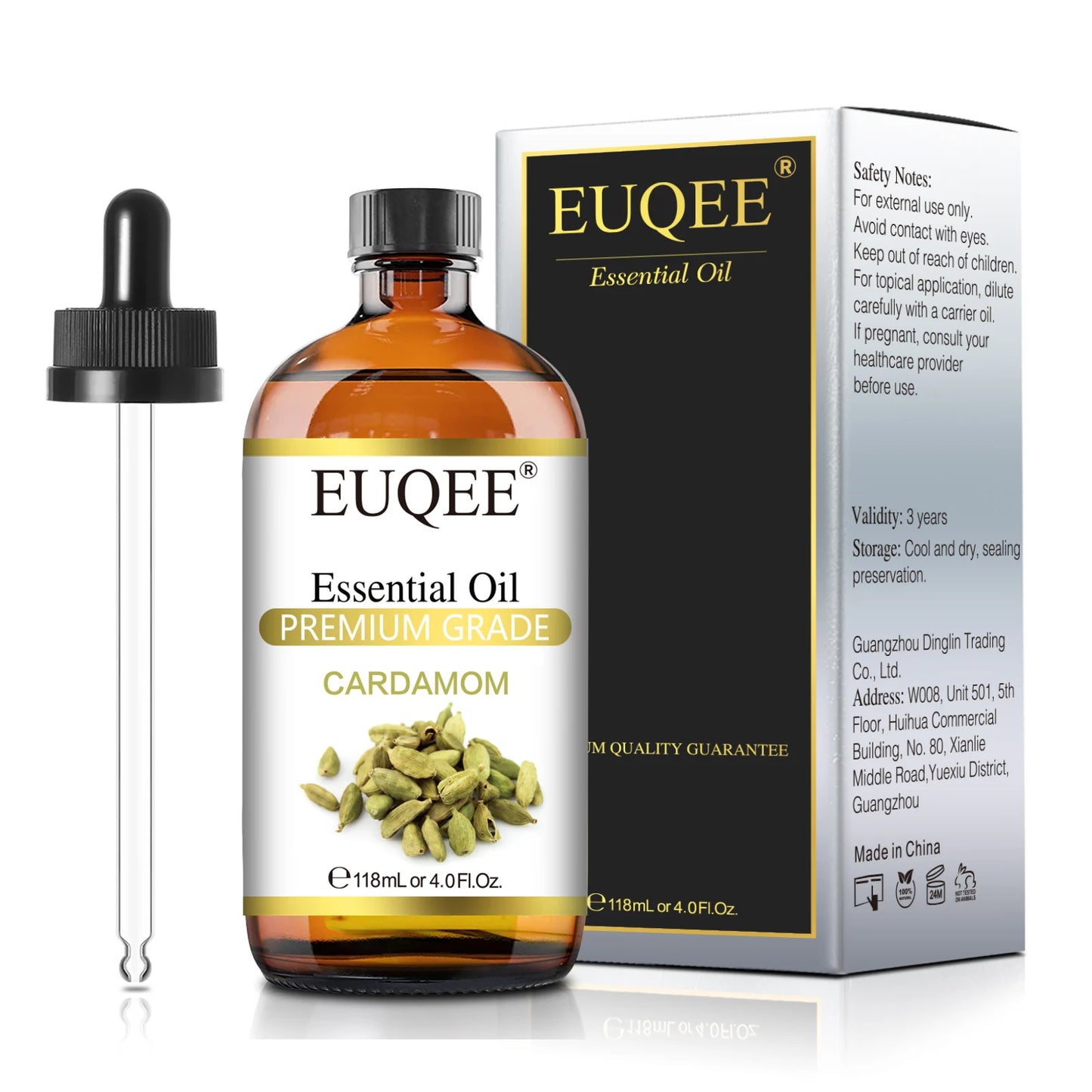 EUQEE Essential Oils 118ml - Aromatherapy for Diffuser, Candles & Soap Making