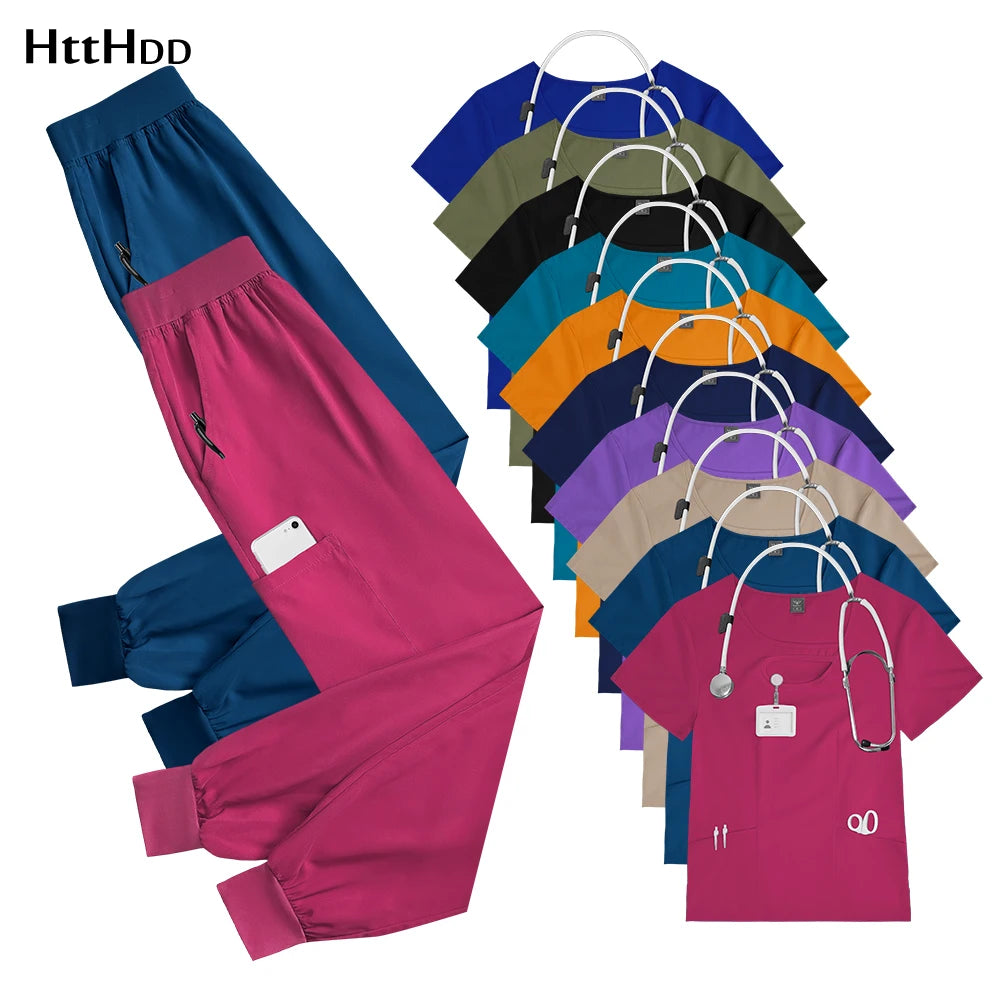 Women's 2-Piece Medical Scrubs Set - Nursing Uniform for Hospital & Spa