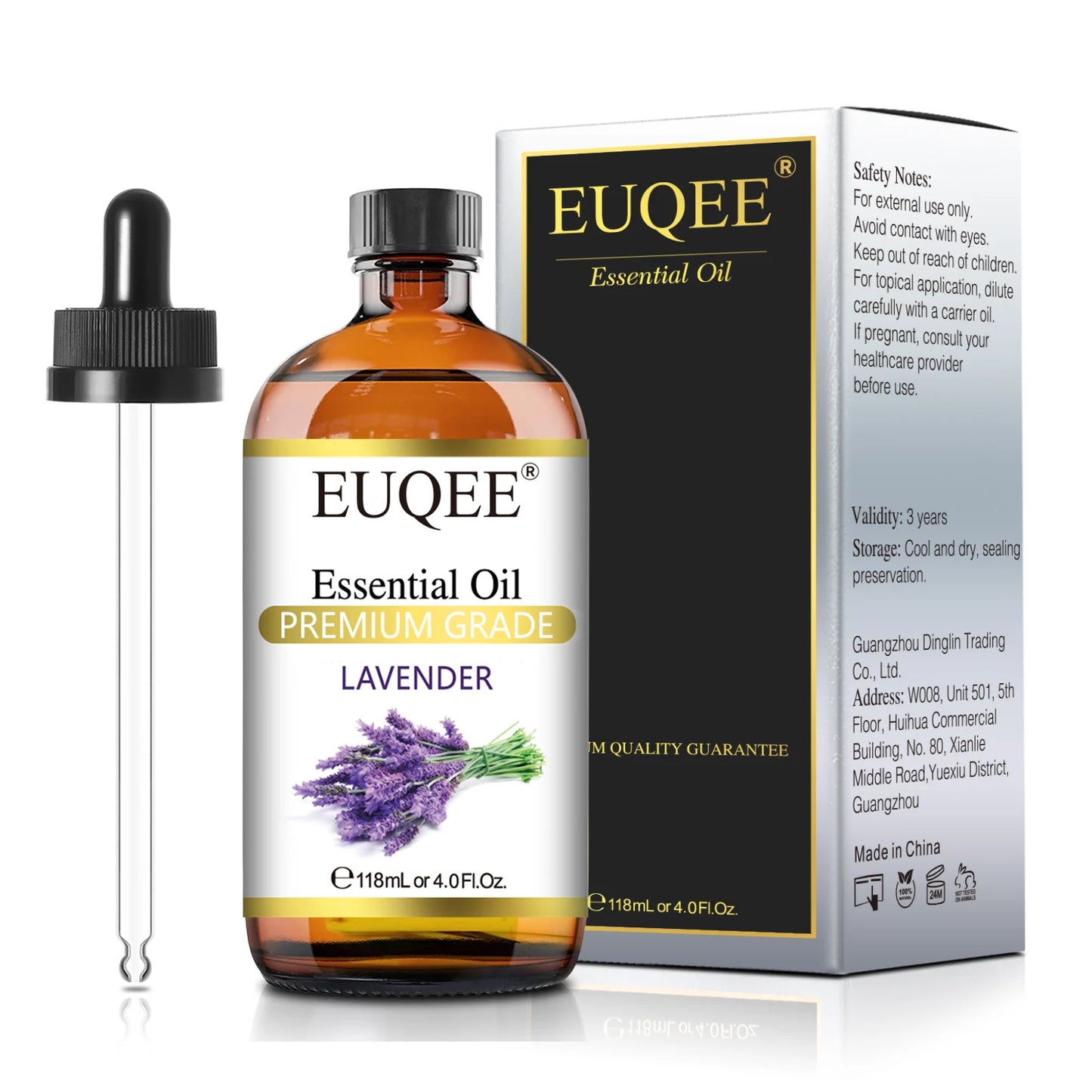 EUQEE Essential Oils 118ml - Aromatherapy for Diffuser, Candles & Soap Making