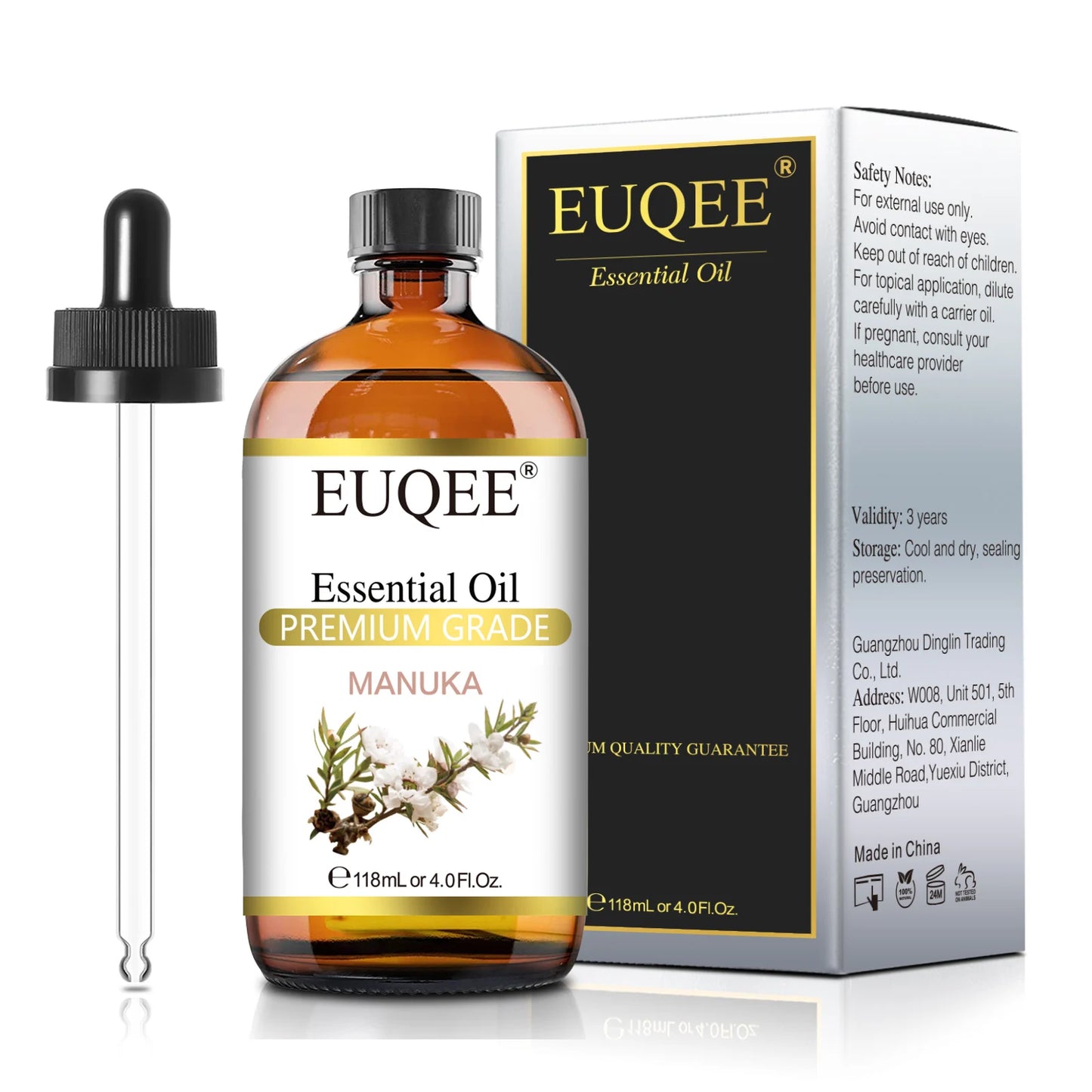 EUQEE Essential Oils 118ml - Aromatherapy for Diffuser, Candles & Soap Making