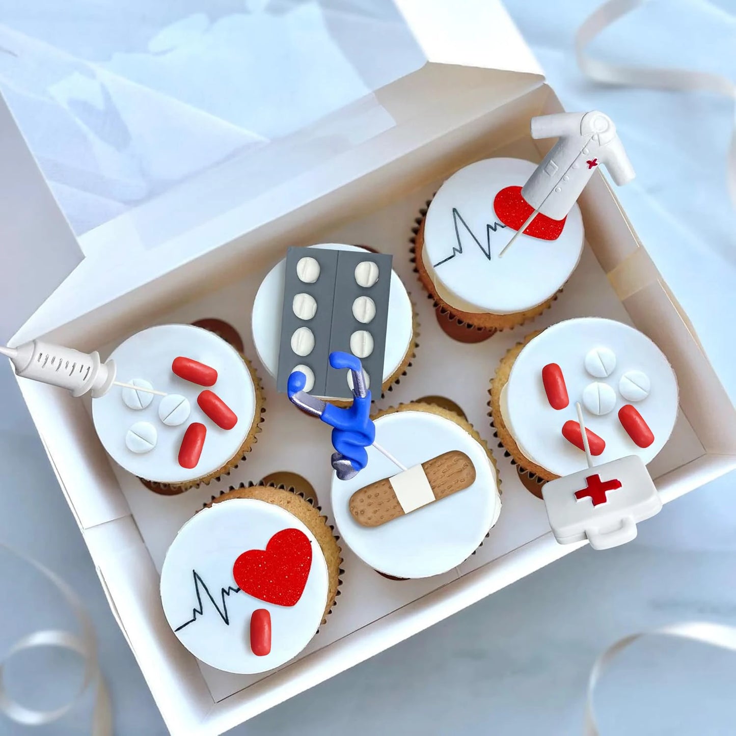 Nurse Cake Topper 20pcs - Nursing Graduation Party Decorations