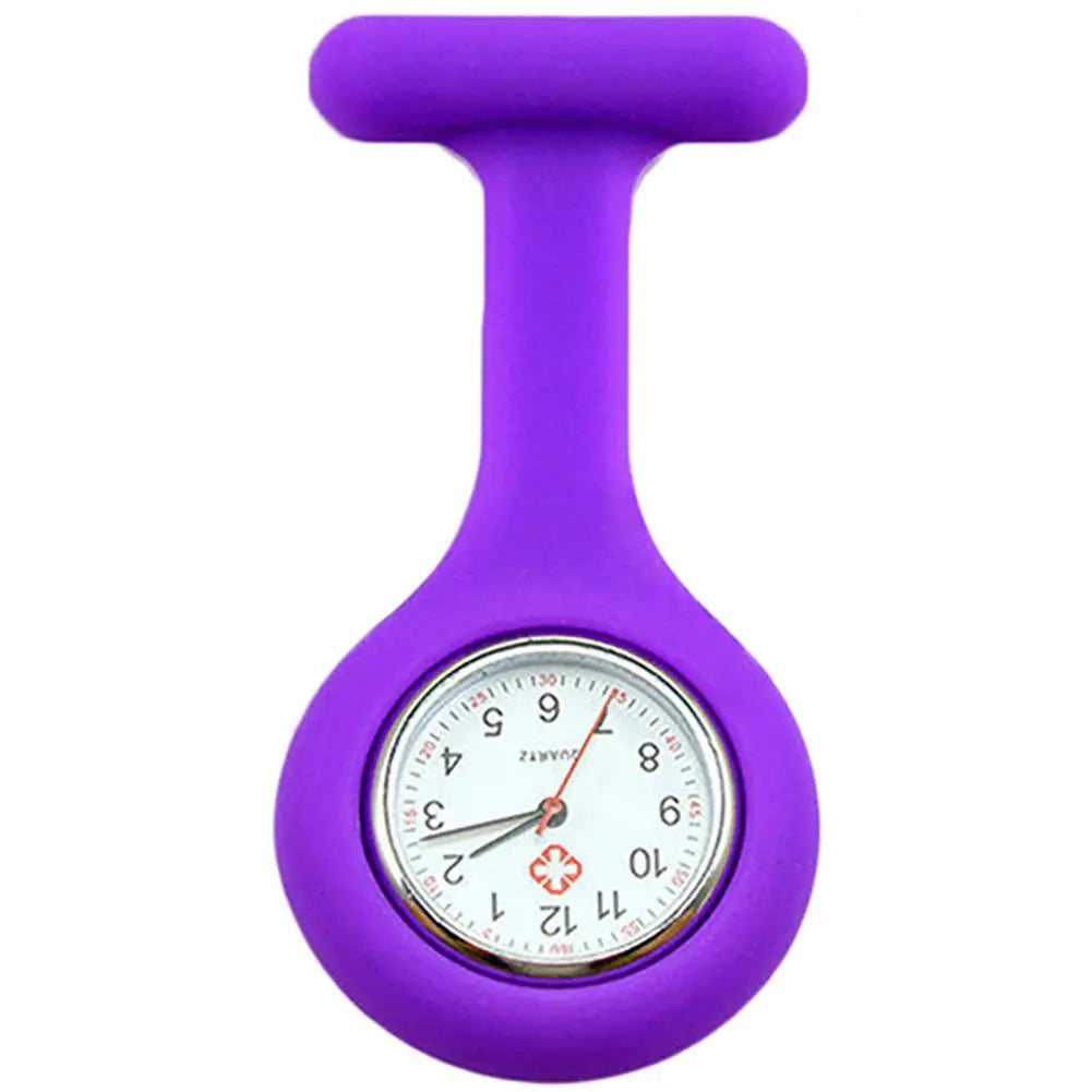 Silicone Nurse Watch - Mini Pocket Watch with Lockable Pin Clip