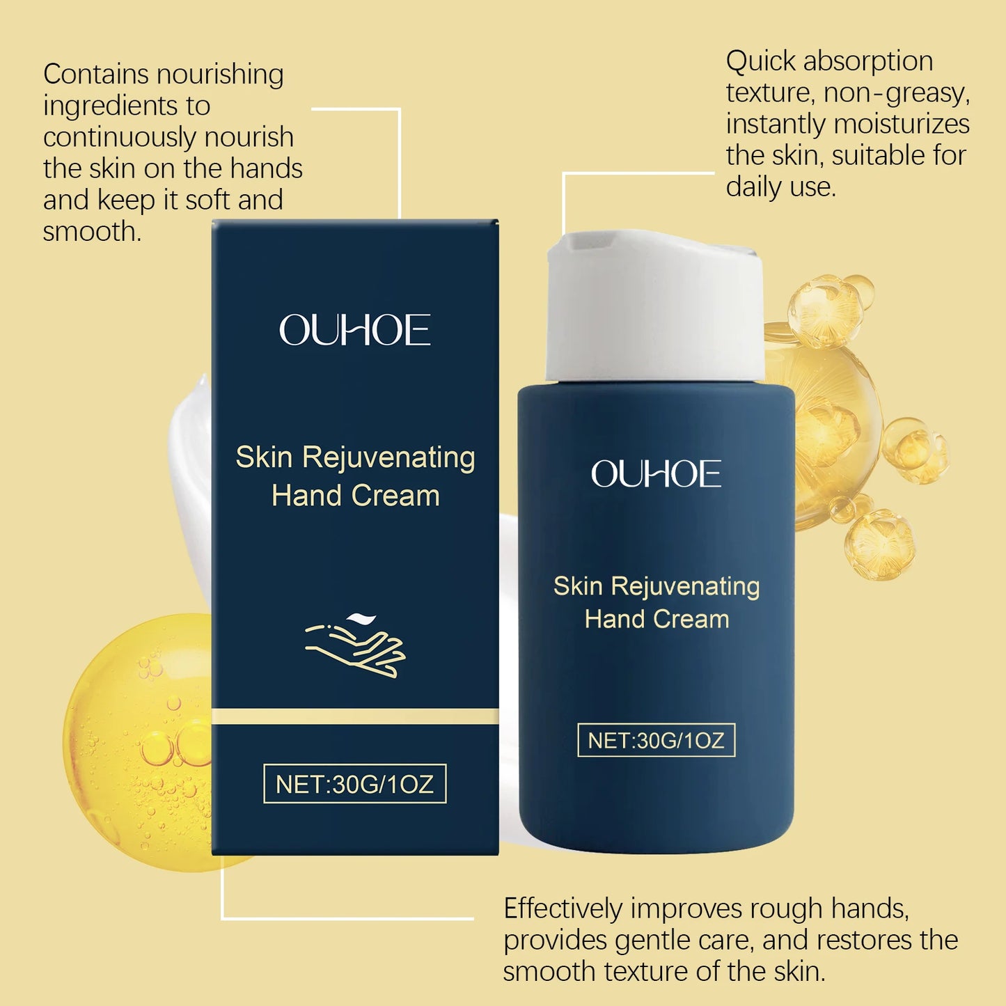 Moisturizing Hand Cream 60g - Anti-Chapped Hydrating Skincare