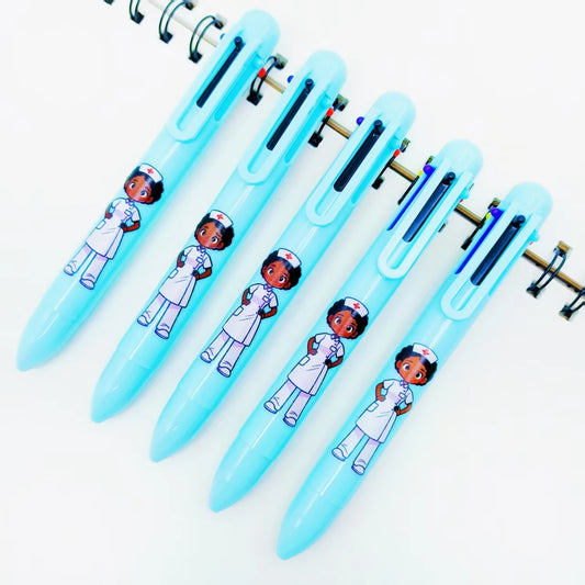 Nurse Angel Pens 14 Pack - Multi-Colour 6-in-1 Ballpoint Pens for Healthcare Workers