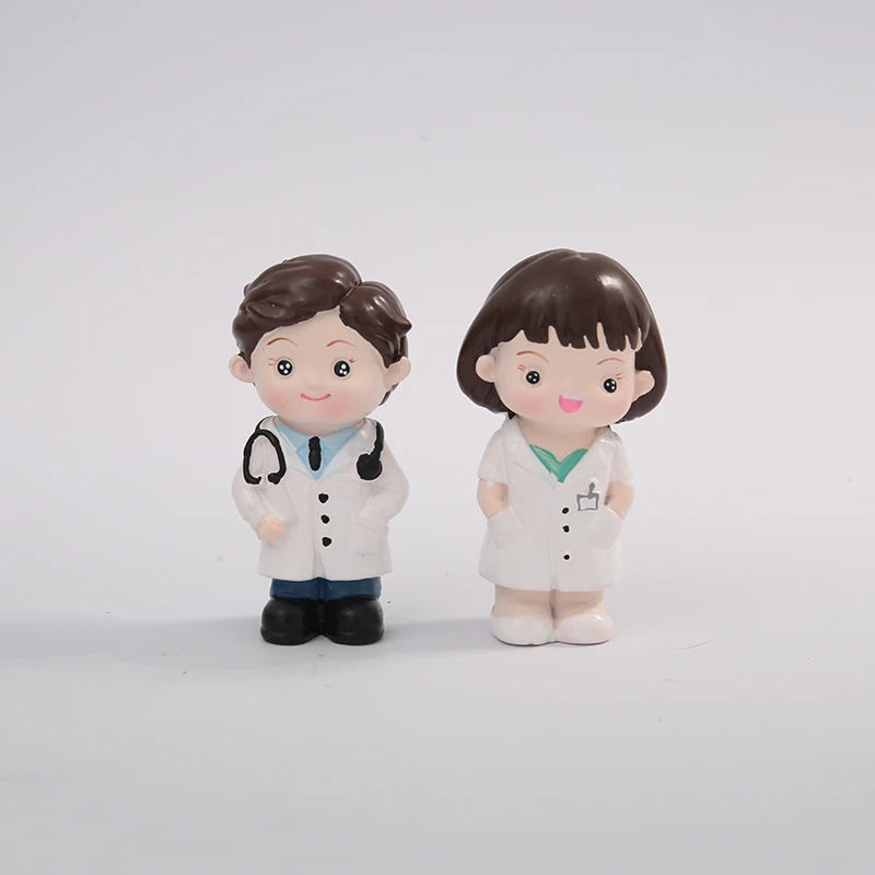 Nurse Doll Ornament - Handmade Resin Figurine for Office & Home Decoration