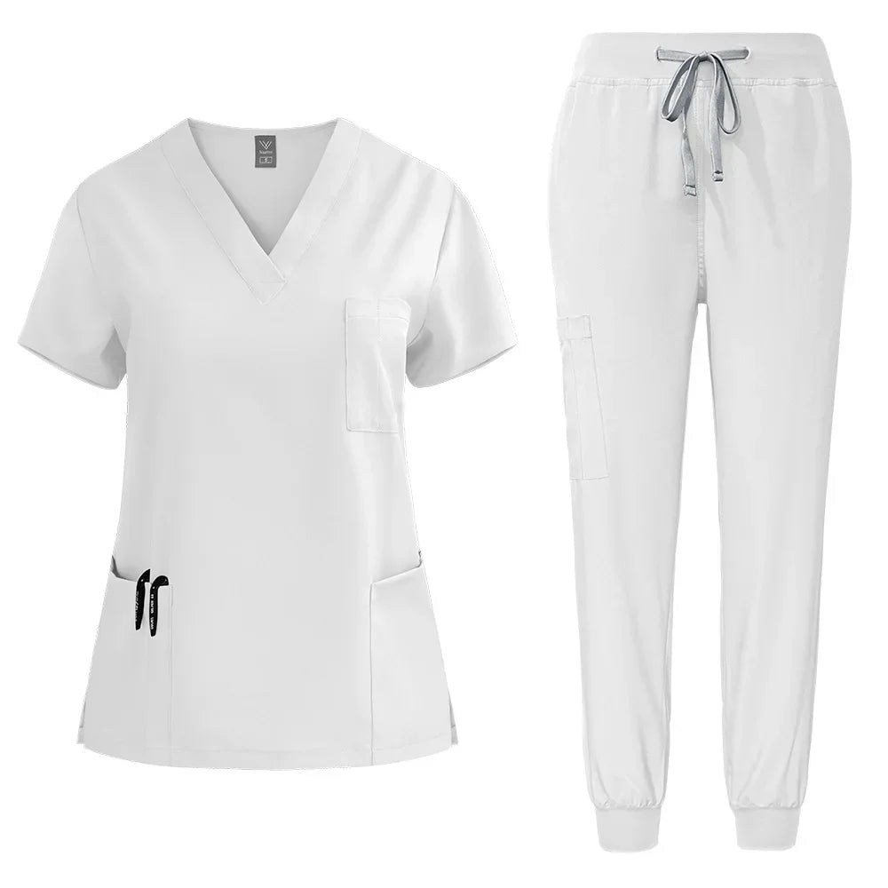 JUPAOPAO Unisex Medical Scrubs Set - Sweatshirt Top & Pants Uniform