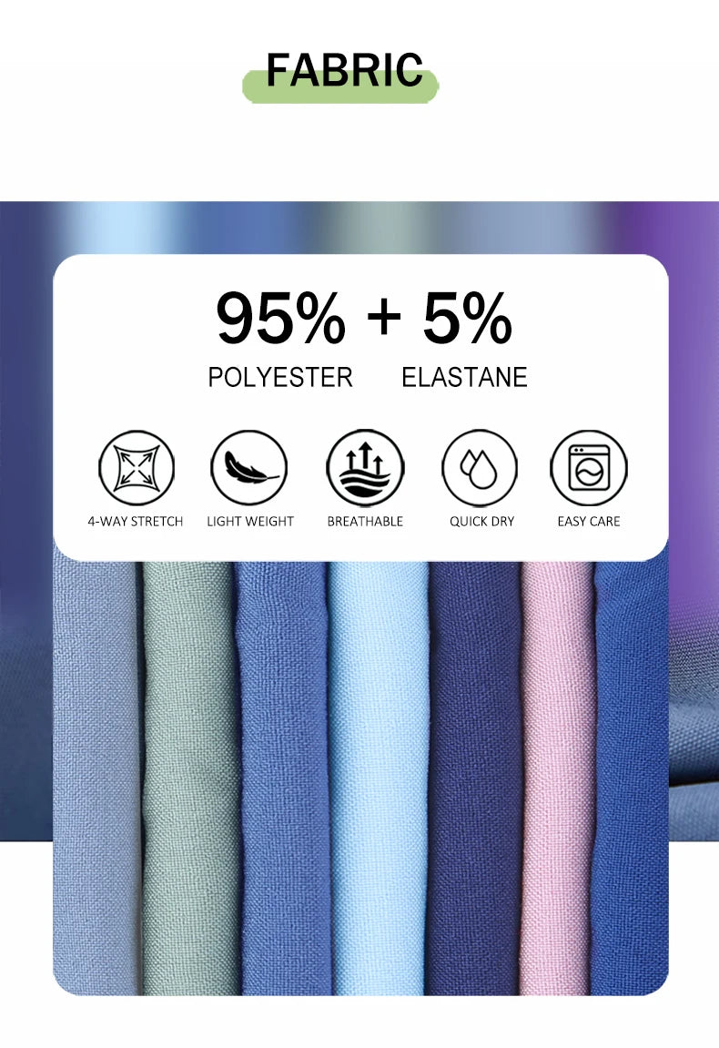 Women's Medical Scrubs Set 2025 - V-Neck Top & Jogger Pants Nursing Uniform