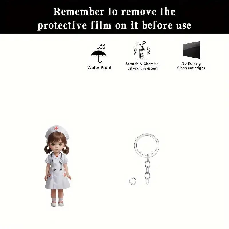 Acrylic Nurse Keychain - Waterproof Gift for Christmas & Parties