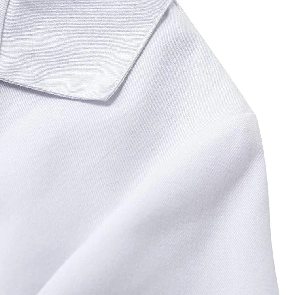 Women's White Medical Scrubs Set - Professional Nursing Uniform
