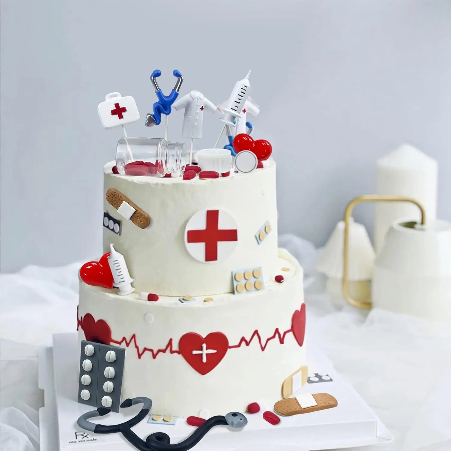 Nurse Cake Topper 20pcs - Nursing Graduation Party Decorations