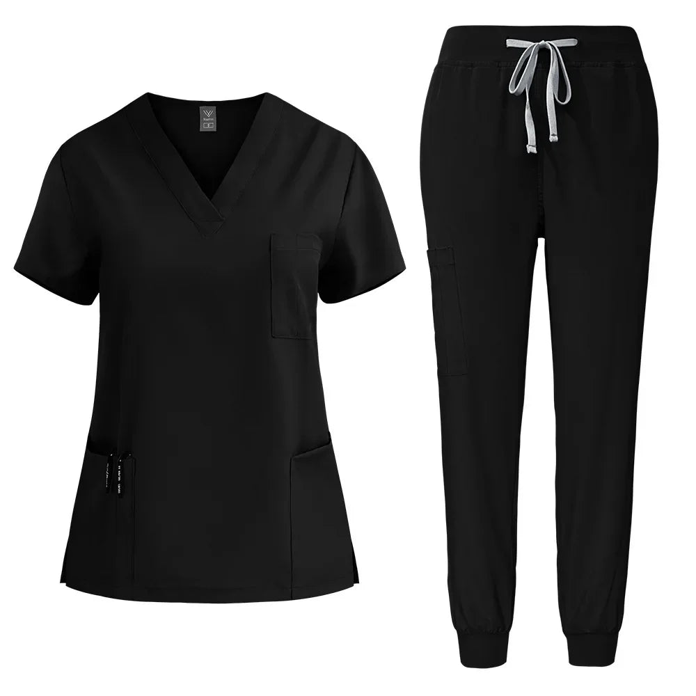JUPAOPAO Unisex Medical Scrubs Set - Sweatshirt Top & Pants Uniform