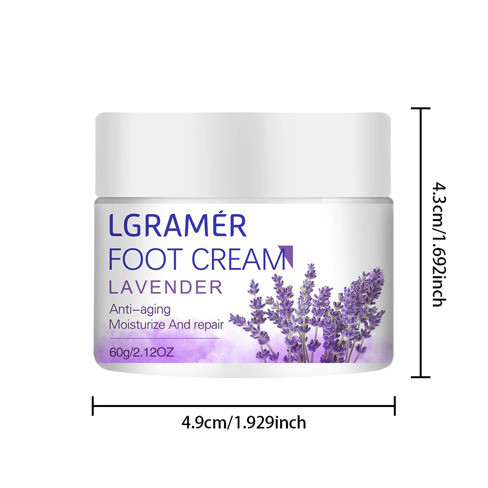 Lavender Foot Cream 60g - Intensive Repair for Cracked Dry Feet & Heels