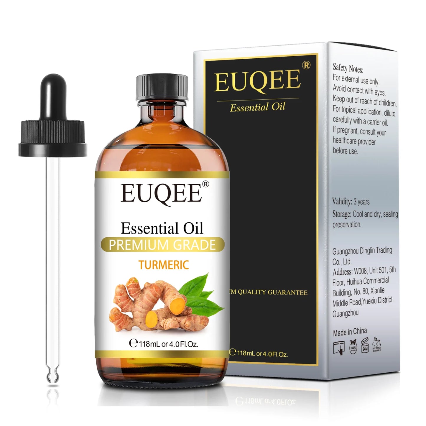 EUQEE Essential Oils 118ml - Aromatherapy for Diffuser, Candles & Soap Making