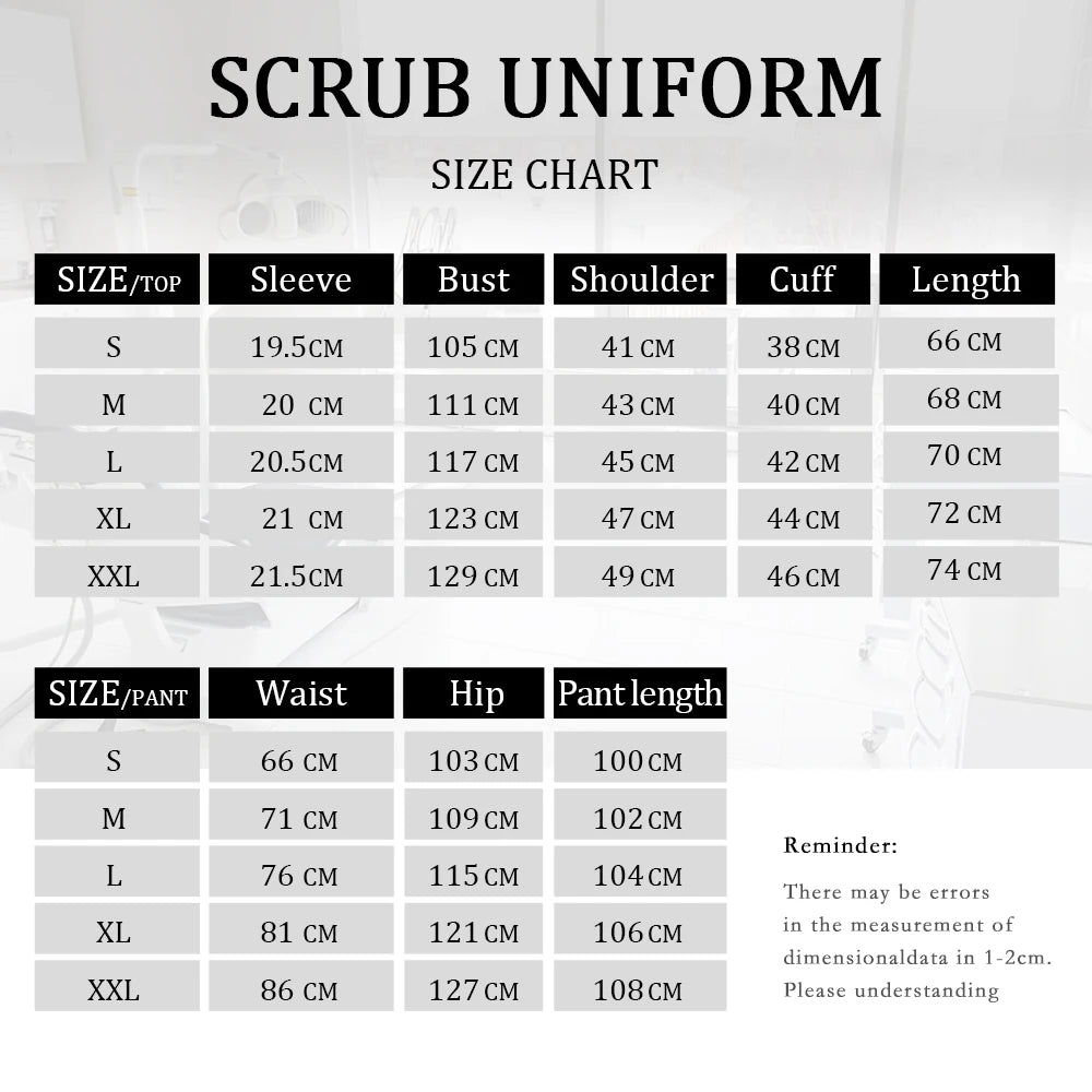 Women's 2-Piece Medical Scrubs Set - Nursing Uniform for Hospital & Spa