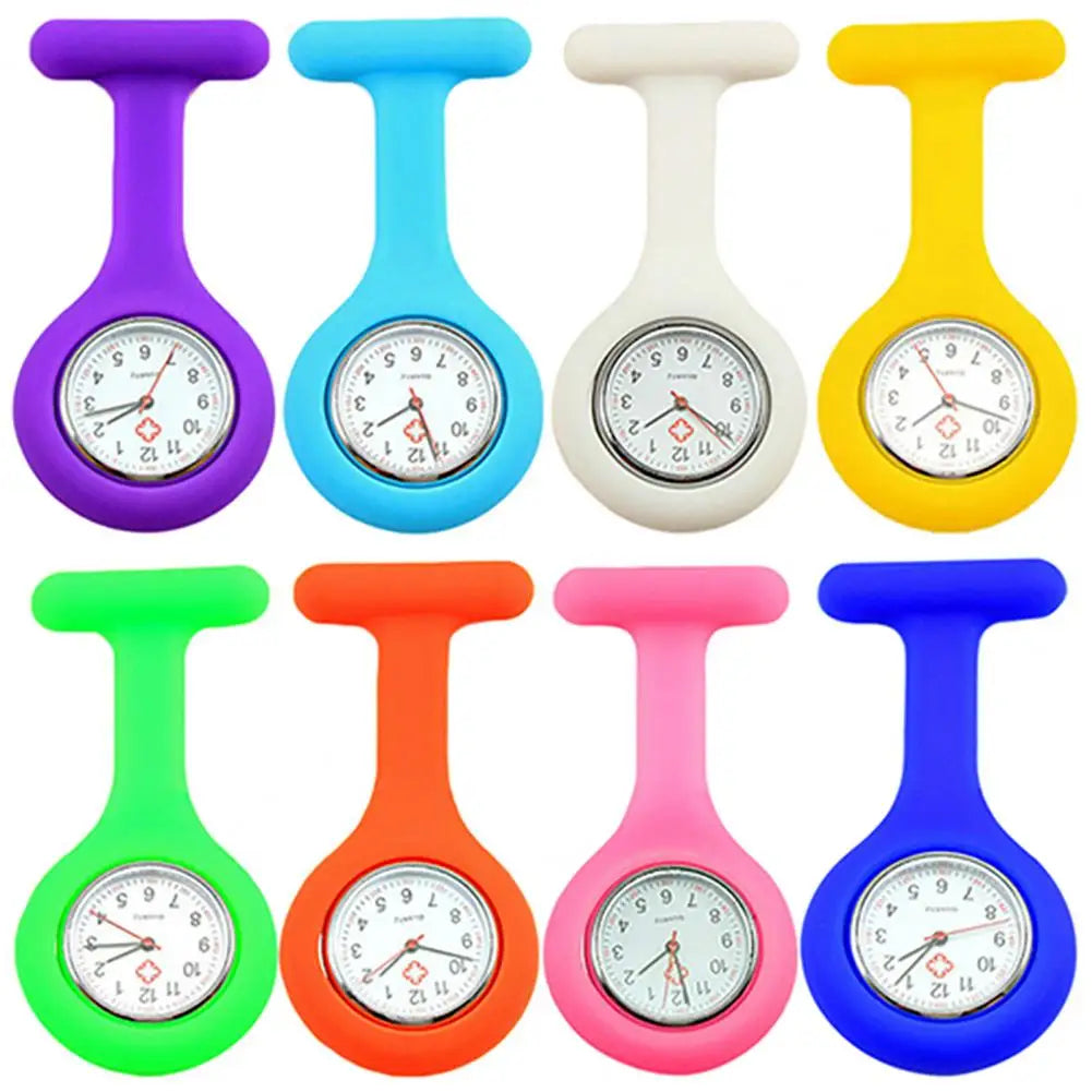 Silicone Nurse Watch - Mini Pocket Watch with Lockable Pin Clip
