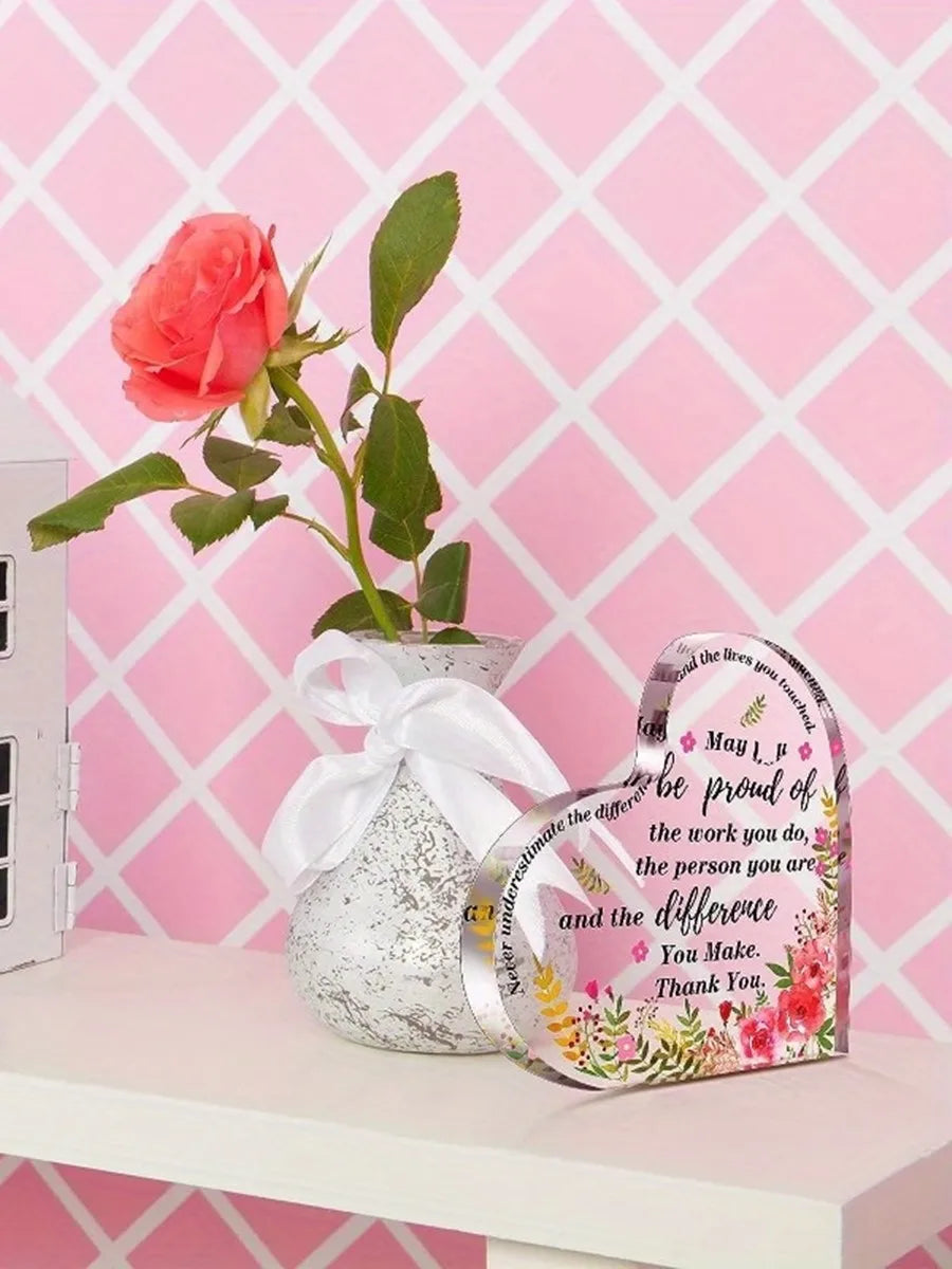 Thank You Acrylic Gift - Appreciation Gift for Nurse, Teacher, Coworker