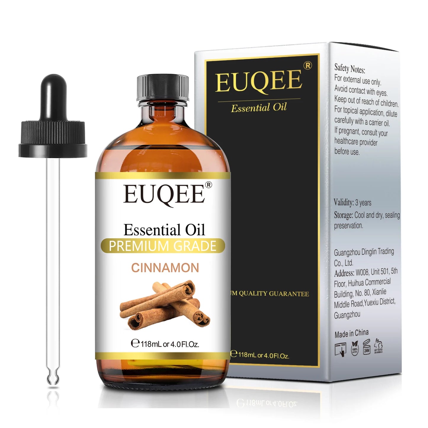 EUQEE Essential Oils 118ml - Aromatherapy for Diffuser, Candles & Soap Making