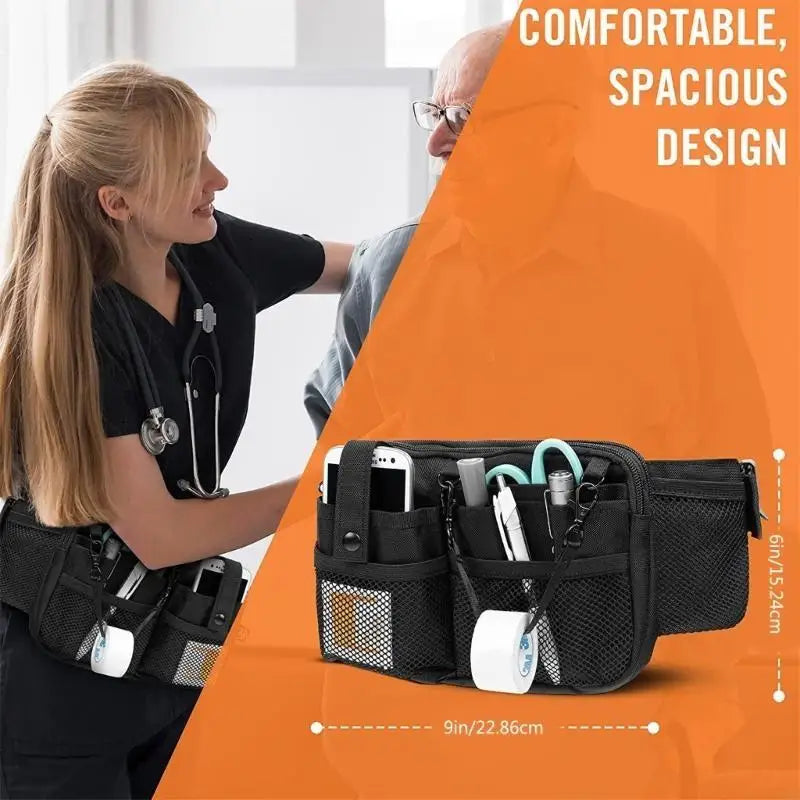Nurse Multi-Compartment Nursing Utility Waist Pack