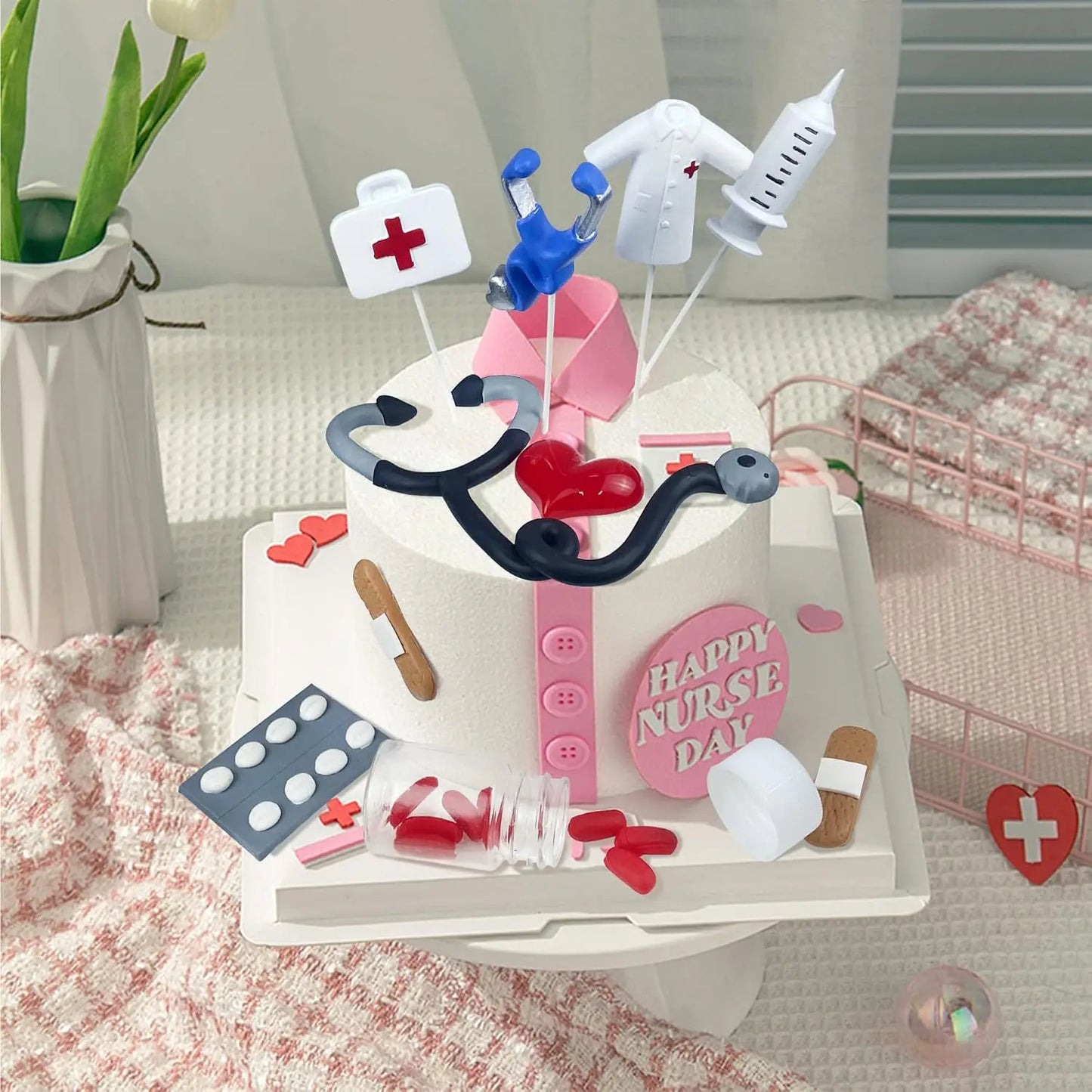 Nurse Cake Topper 20pcs - Nursing Graduation Party Decorations