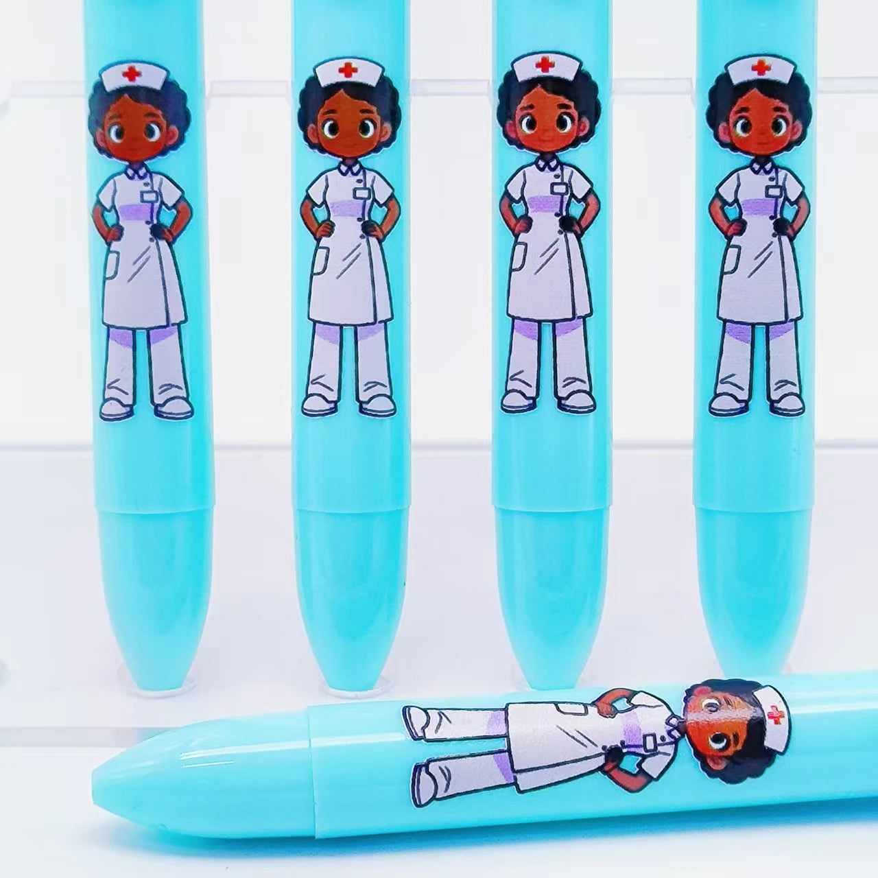 Nurse Angel Pens 14 Pack - Multi-Colour 6-in-1 Ballpoint Pens for Healthcare Workers