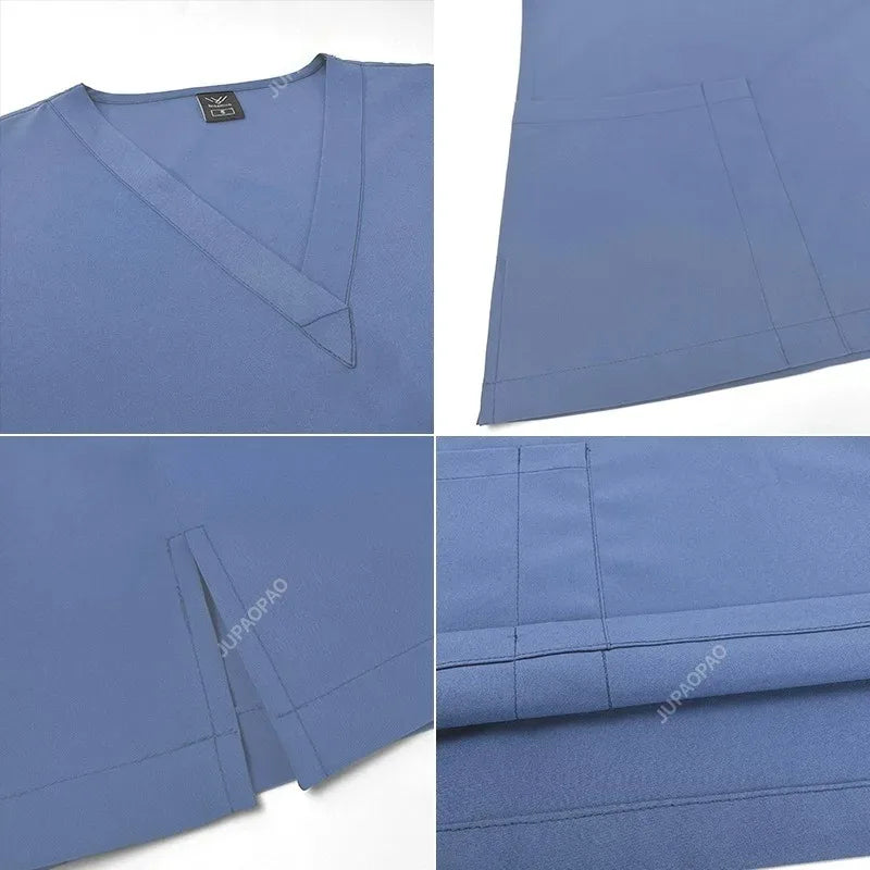 JUPAOPAO Unisex Medical Scrubs Set - Sweatshirt Top & Pants Uniform