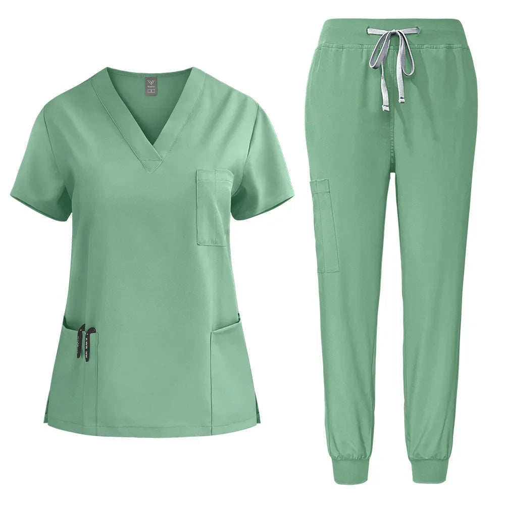 JUPAOPAO Unisex Medical Scrubs Set - Sweatshirt Top & Pants Uniform