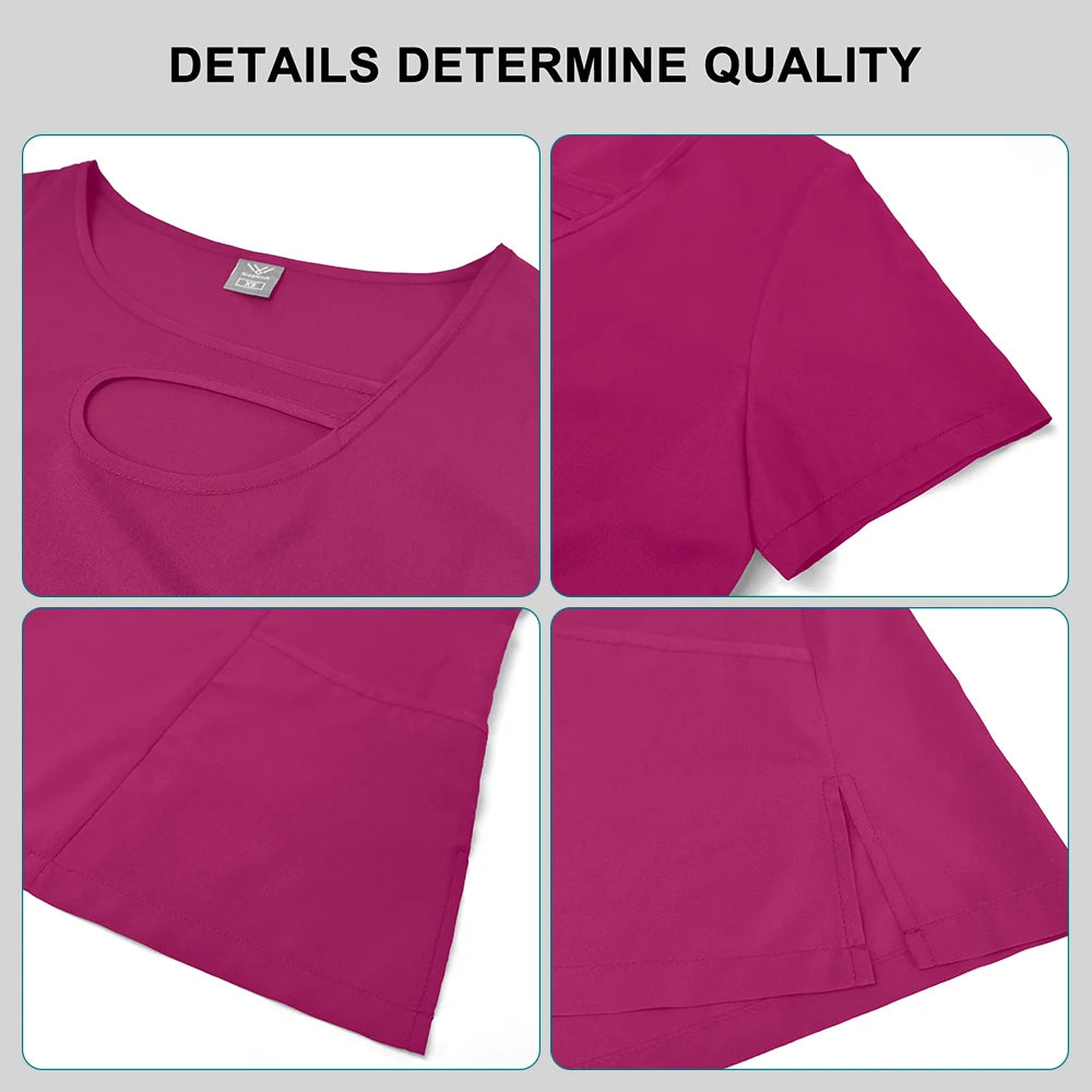 Women's 2-Piece Medical Scrubs Set - Nursing Uniform for Hospital & Spa