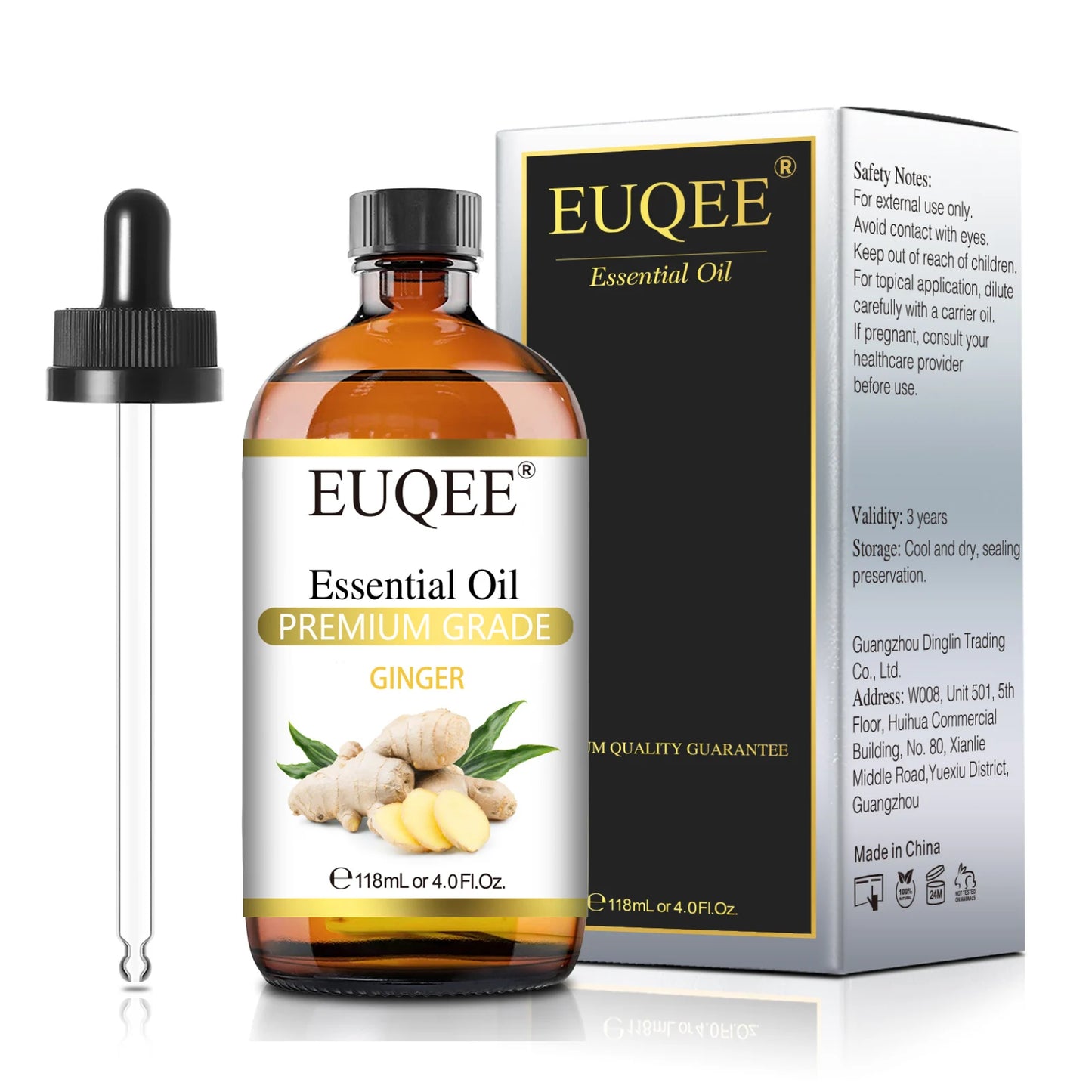 EUQEE Essential Oils 118ml - Aromatherapy for Diffuser, Candles & Soap Making