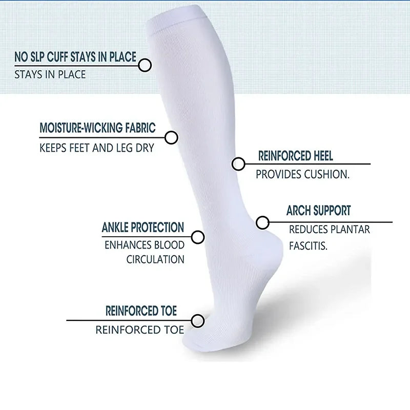 Compression Socks for Nurses & Athletes - Promote Blood Circulation
