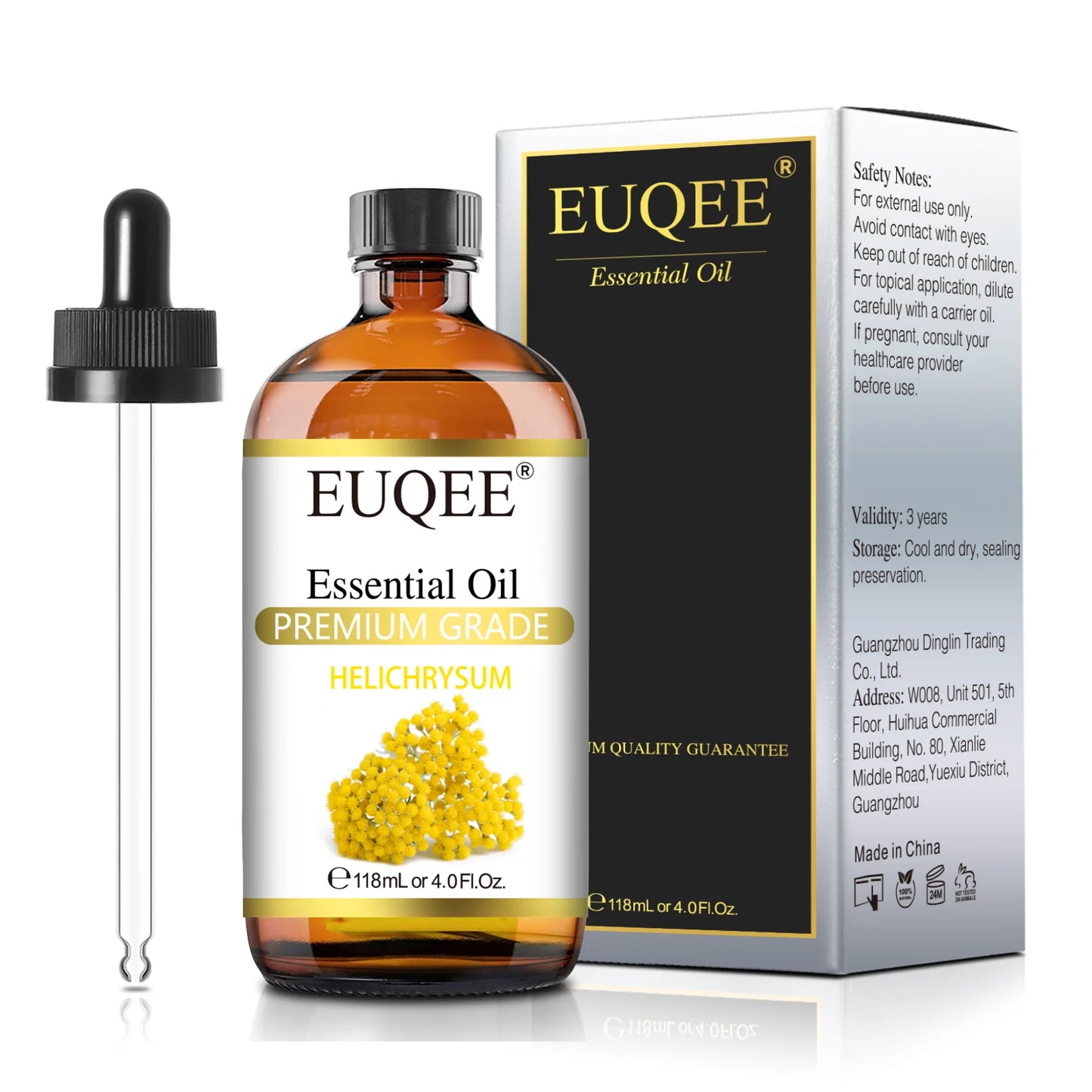 EUQEE Essential Oils 118ml - Aromatherapy for Diffuser, Candles & Soap Making
