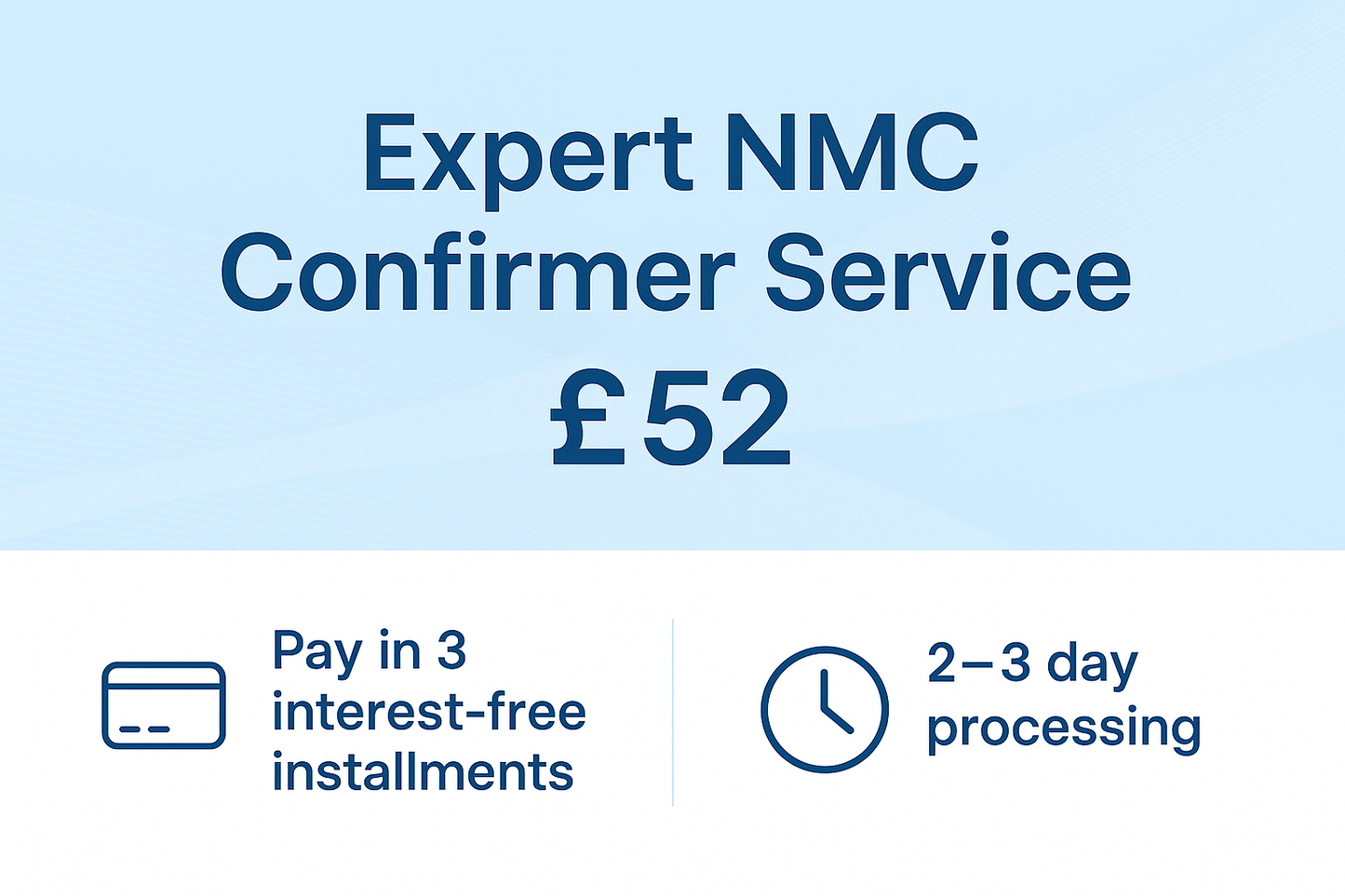 NMC Revalidation Confirmer Service £52 - Pay in 3 interest-free installments