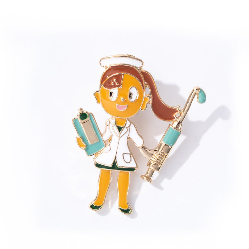 Enamel Nurse Brooch Pins - Medical Badge Gift for Nurses & Students