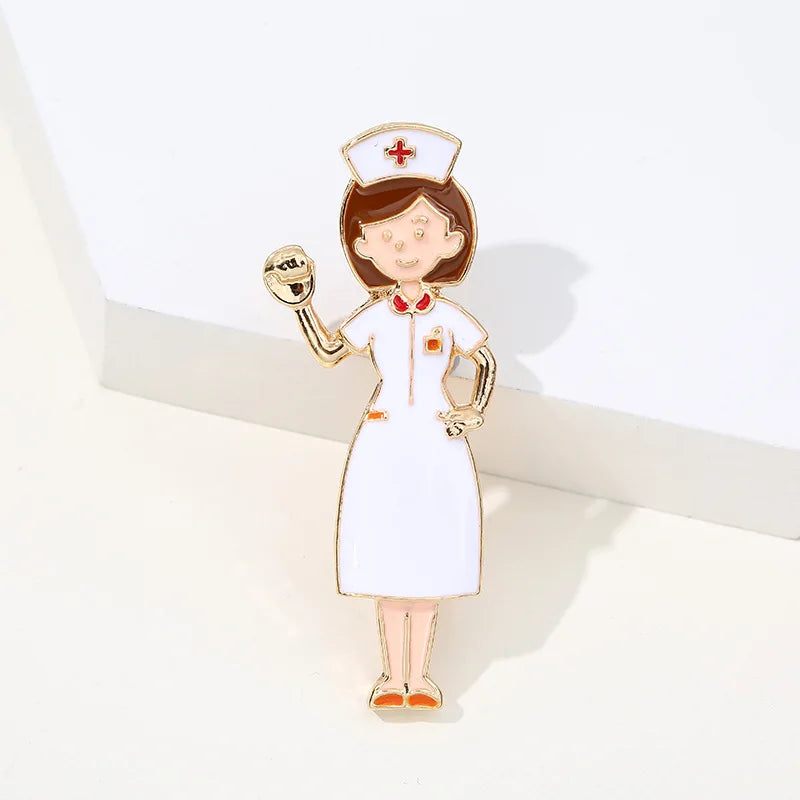 Enamel Nurse Brooch Pins - Medical Badge Gift for Nurses & Students