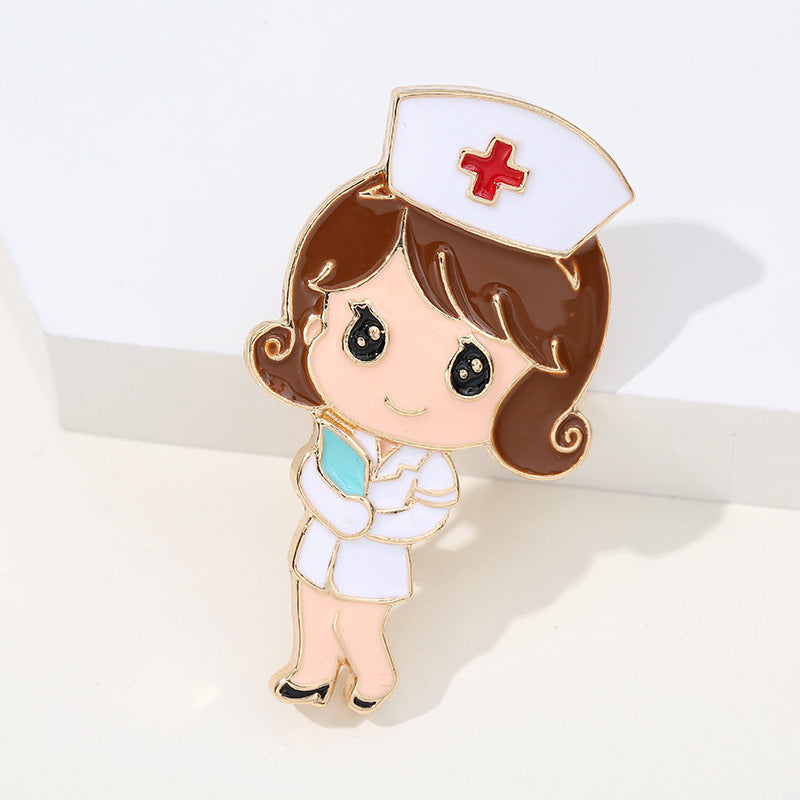 Enamel Nurse Brooch Pins - Medical Badge Gift for Nurses & Students