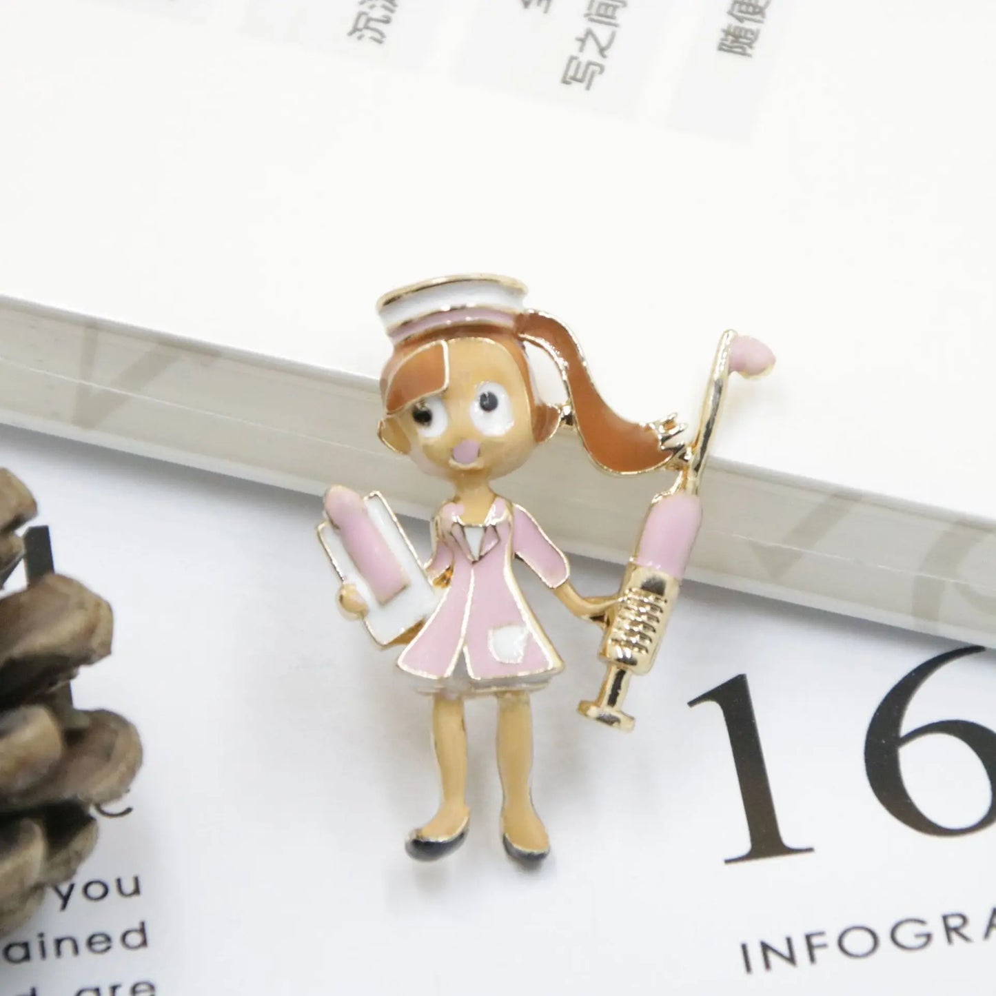 Enamel Nurse Brooch Pins - Medical Badge Gift for Nurses & Students