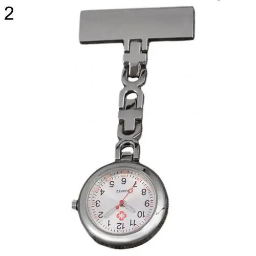 Waterproof Nurse Pocket Watch - Round Dial Quartz Fob Watch with Clip