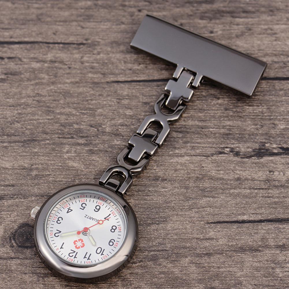 Waterproof Nurse Pocket Watch - Round Dial Quartz Fob Watch with Clip