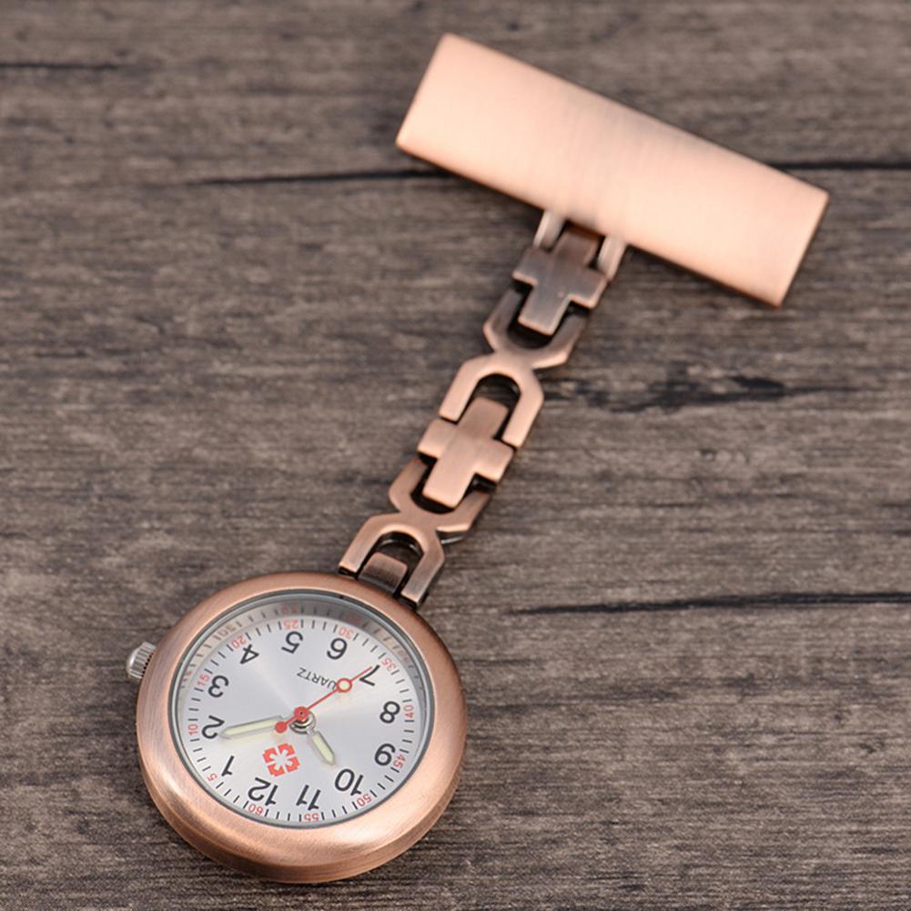Waterproof Nurse Pocket Watch - Round Dial Quartz Fob Watch with Clip