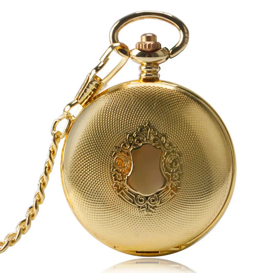 Golden Automatic Mechanical Pocket Watch - Luxury Nurse Fob Watch Gift