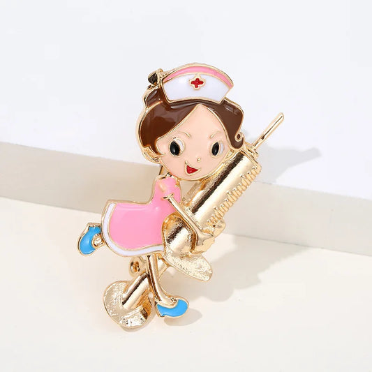 Enamel Nurse Brooch Pins - Medical Badge Gift for Nurses & Students